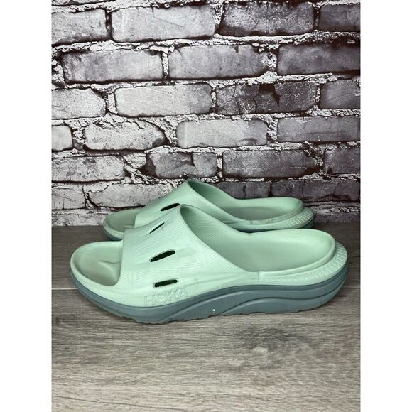 Hoka Ora Recovery Slides 3 Mist Green Trellis Slides Sandals Men Sz 12M US/45EU - Picture 8 of 16